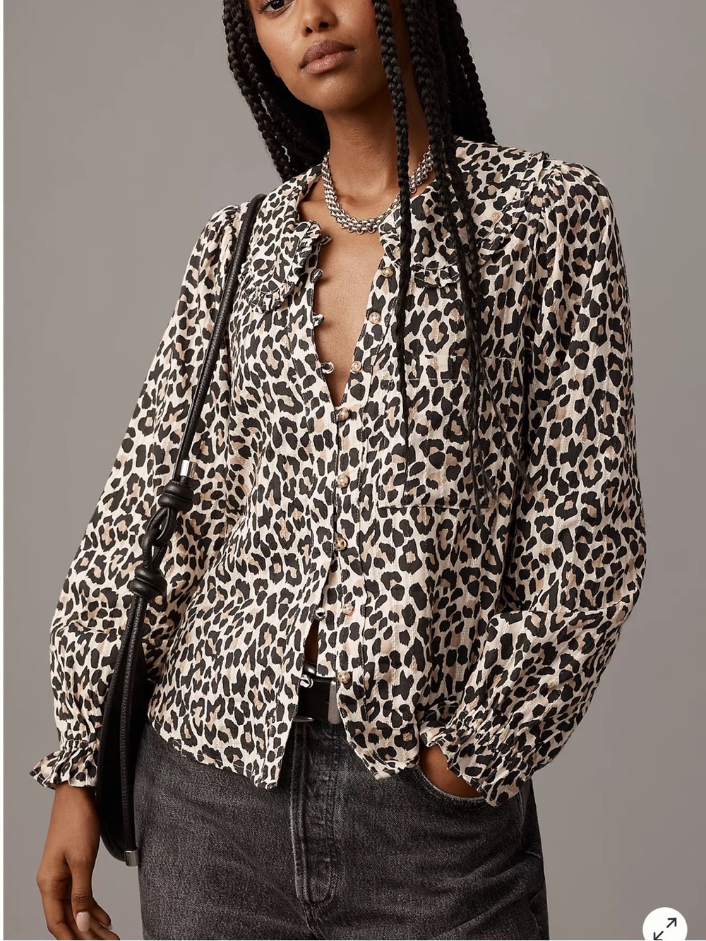 Anthropologie Pilcro Keira Long-Sleeve Blouse